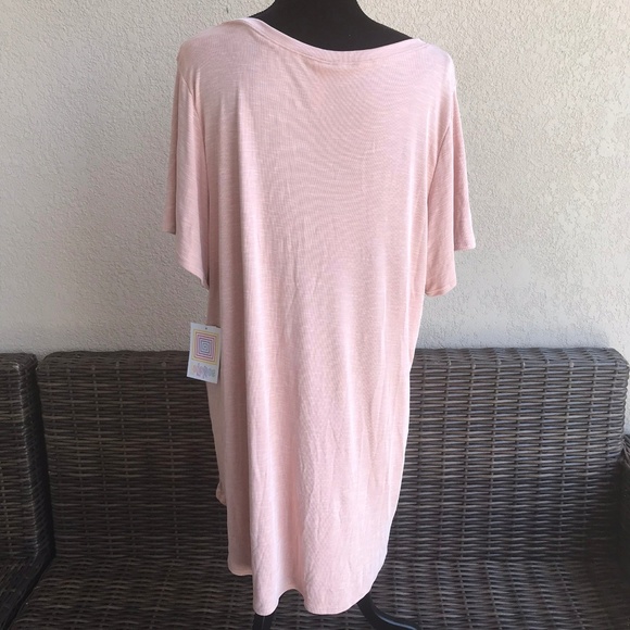 LuLaRoe Christy T Pastel Rose Ribbed NEW NWT 3XL - Picture 2 of 6